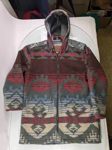 Abrigo Parka con Capucha Vintage Lana Woolrich Suroeste Nativo Americano Talla Pequeña - Imagen 7 de 20