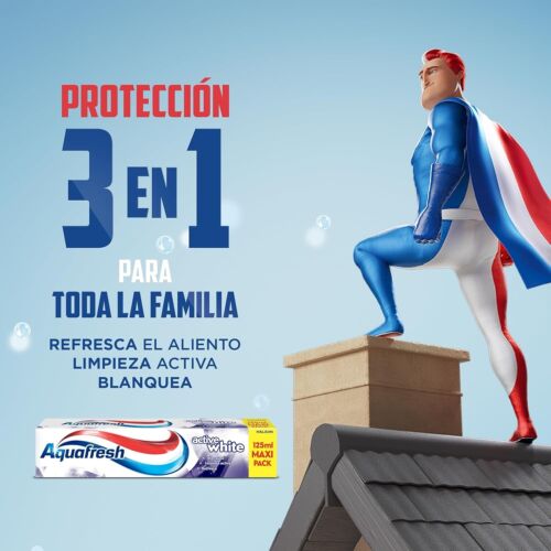 Aquafresh Active White 3 in 1 For Healthy Gums Toothpaste 7 x 125ml Packs 875ml - Picture 5 of 8