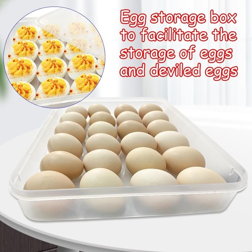 3PCS Deviled Egg Platter and Carrier With Lid 72Egg Slots for Party Home Kitchen - Picture 5 of 5