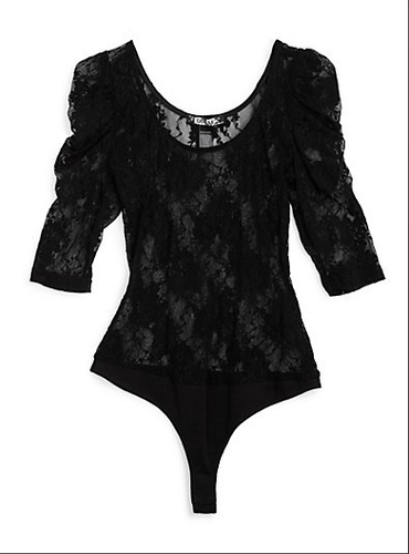 Guess Lace Bodysuit Size XS Small Black Romper One Piece Club Rave Festival S - Picture 9 of 11