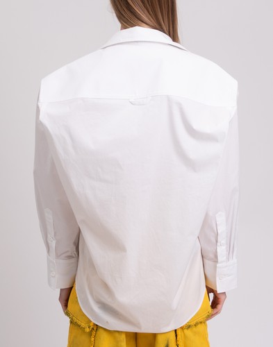 RRP €675 JACQUEMUS LE RAPHIA Shirt FR34 US2 UK6 XS Cropped Draped Made in France - Picture 5 of 12