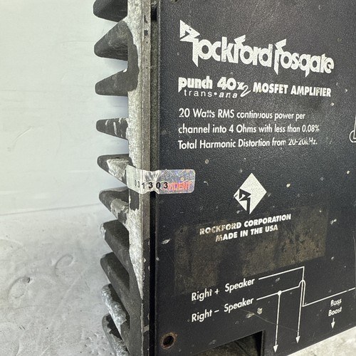 Amplificador de audio para automóvil Rockford Fosgate Punch 40x2 DSM Trans Ana Old School | PROBADO ✅ - Imagen 6 de 12