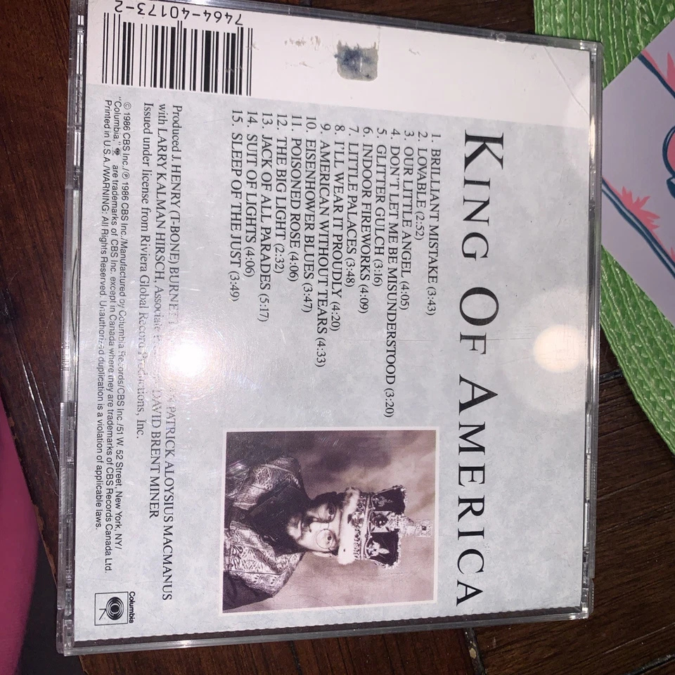 Компакт-диск Elvis Costello The Costello Show King Of America DADC PRESS Columbia CK 40173 - Изображение 2 из 4