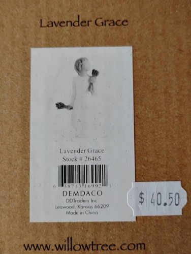 Darling NEW NIB Demdaco Willow Tree LAVENDER GRACE Figurine Flowers Susan Lordi - Picture 4 of 4