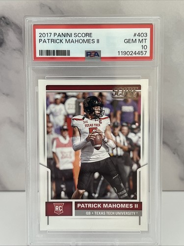 2017 Panini Score - Patrick Mahomes - # 403 (RC) PSA 10