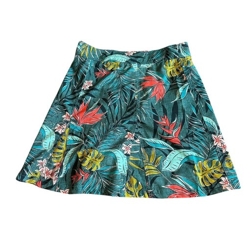 Gonna a strappo hawaiana tropicale stampa floreale asciugatura rapida taglia small donna - Foto 7 di 12