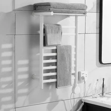 Wall Mounted Towel Warmer Rack, 8 Bars Heated Towel Warmer Rack with Intellig...