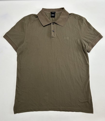 BOSS Hugo Boss Poloshirt olivgrün Pima Cotton - Herren Gr. XL