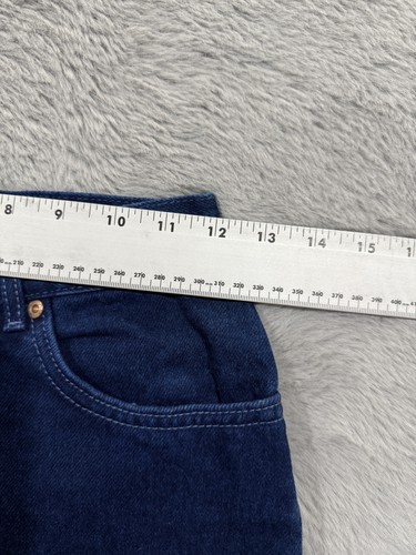 Vintage Lee Jeans Juniors 5 Medium Blue High Waist Straight Leg Made in USA 90s - Picture 9 of 10