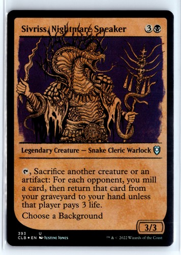 FOIL Sivriss, Nightmare Speaker 393 Baldur's Gate - MTG Magic the Gathering Karte