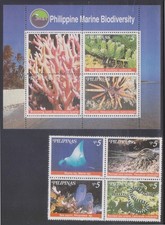 (F362-25) 1999 Philippines 4block of stamps &M/S Marine biodiversity (Y) 