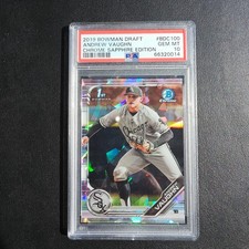 2019 Bowman Draft Chrome Andrew Vaughn Sapphire Edition PSA 10 - White Sox