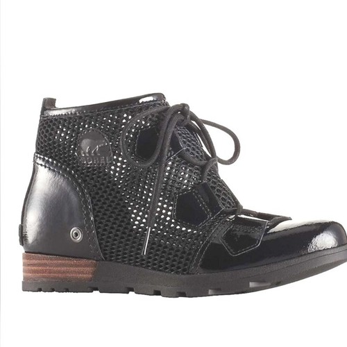 Botín Sorel Negro Malla Mayor Cuero Estampado Talla 9 - Imagen 7 de 7