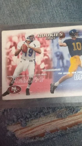 2000 Skybox Dominion - Rookies Pairs Tom Brady, Giovanni Carmazzi #234 (RC)