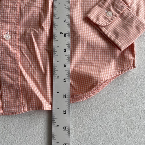 Crewcuts Boys Long Sleeves Plaid Button Up Shirt Kids Size 10 Orange White - Picture 7 of 11
