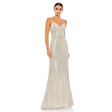 Mac Duggal 11276 Sequined Sleeveless Column Gown Size 2