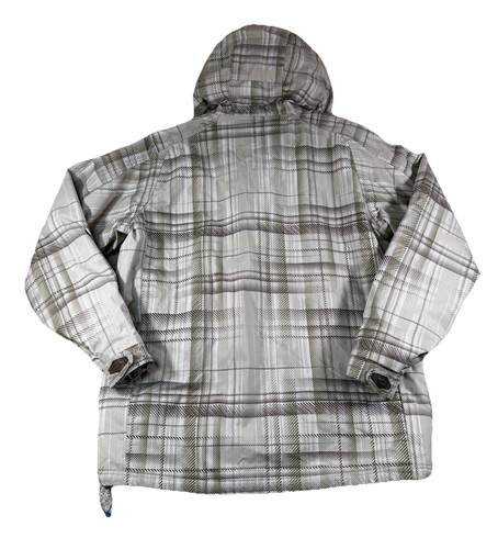 Y2K Oakley Full Zip Jacket Beige Plaid Thinsulate Snowboard Ski • Loose Fit Sz M - Picture 15 of 19
