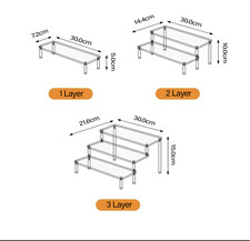 3-Tier Acrylic Riser with Non-Slip Base -Perfect forDisplaying Perfume
