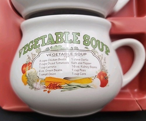 Lot Of 4 Vintage Soup Recipe Mug Cup Bowls with Handles. Excellent Condition - Picture 6 of 10