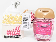 Bath  Body Works Pocketbac Hand Sanitizer Gel Holder Milk Ice Cream Cone Sundae