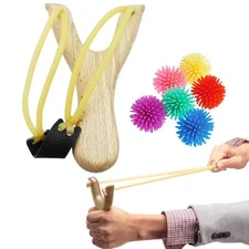 1 Classic Wooden Slingshot High Velocity Toy for Outdoor Hunting Game Gift