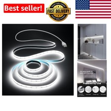 Cuttable 5V USB COB LED Strip Lights - Flexible Cold White for Easy Installation