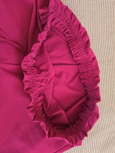 Size 18-20 3XL Red Wide Leg Elastic Drawstring Waistband Pants - Picture 5 of 13