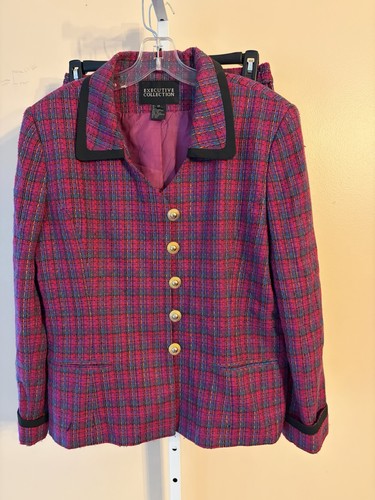 Executive Collection Blazerrock Damen rosa Tweed Anzug Gr. 14 edles Büro - Bild 3 von 22
