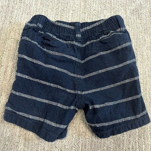 Pantalones Cortos Tommy Hilfiger Bebé Talla 18 Mo Azul Marino Con Rayas 100% Algodón Preppy - Imagen 3 de 6