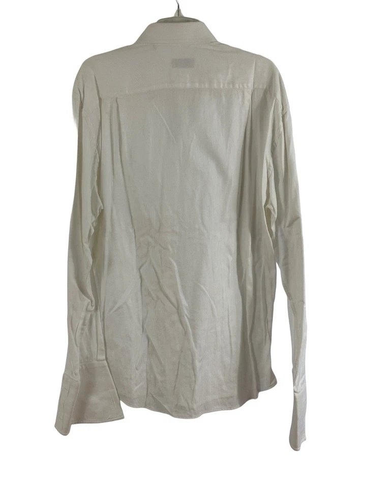 Camisa de vestir para hombre Romeo Gigli Milano algodón espiga crema, talla 171/2/44 Foto 3 de 4