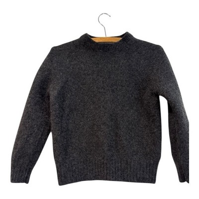 ZARA 100% Cashmere Knit Sweater XL Gray Cropped Soft Luxury Pullover