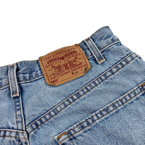 Vintage 90er Levis 560 Loose Fit Tapered Leg Denim Jeans Herren Größe 34 x 36 - Bild 7 von 10