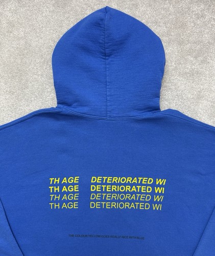 Childish Hoodie By TGF Blue & Yellow Oversized Collection 1/3, Size XL RARE - Picture 11 of 12