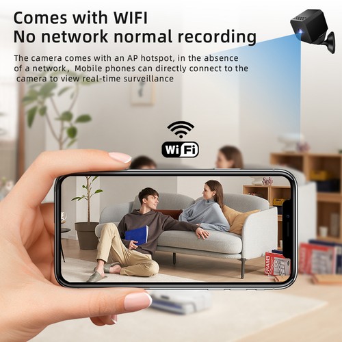 Mini Cámara Wifi Cámara Visión Nocturna Detección de Movimiento Cámara Remota Gran Angular - Imagen 11 de 12