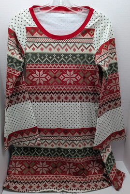 NEW Womens Christmas Blended Threads Fabric Tunic Dress Sz Small Party Fair Isle