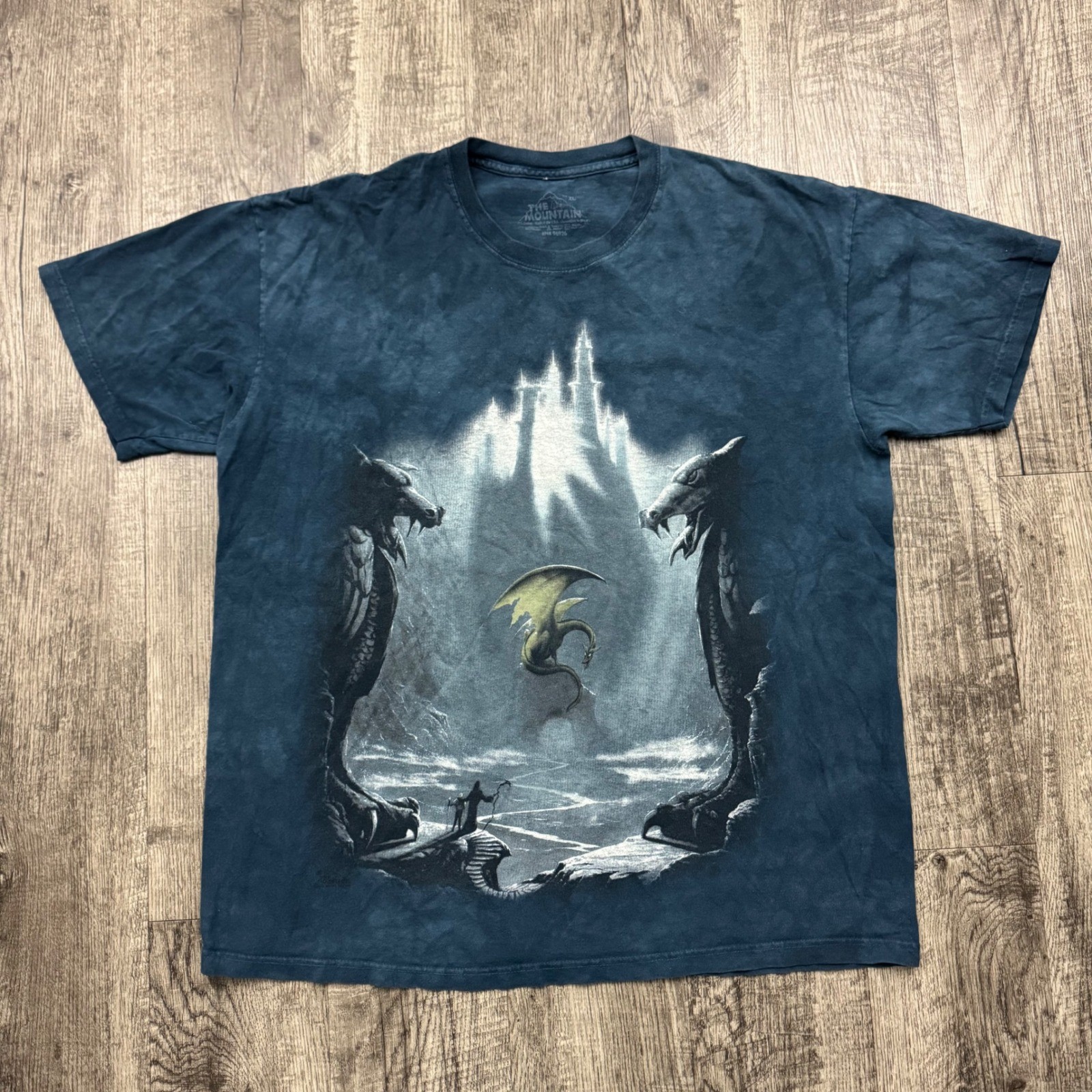 The Mountain Dragon Fantasy Castle Wizard Tie Dye T Shirt