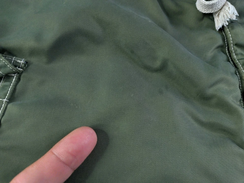 Vintage 90s Y2K Abercrombie Fitch Board Shorts Mens Green Blue Cargo Nylon - Image 3 of 4