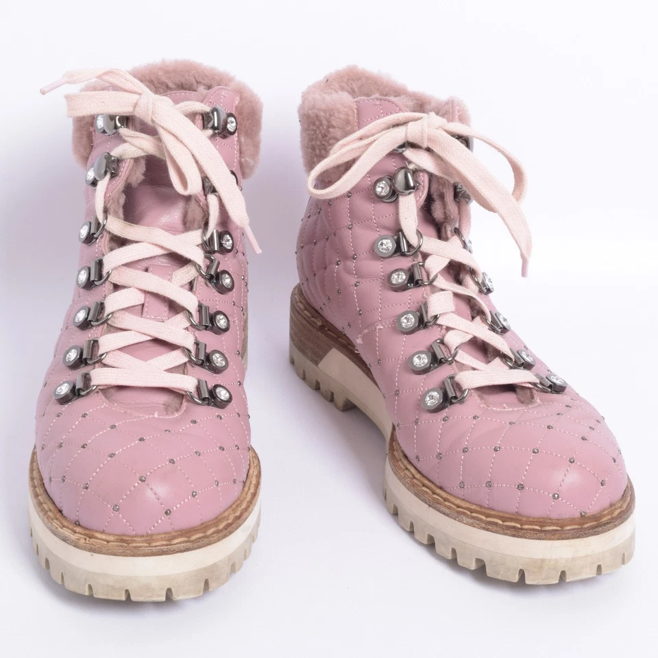 Botines Le Silla Mujer Rosa 100% Cuero Cristales Acolchados Talla EU 36.5 Foto 2 de 4