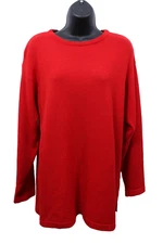 VTG 90s Saks Fifth Avenue Cashmere Sweater Women's Medium USA Made Orange Red