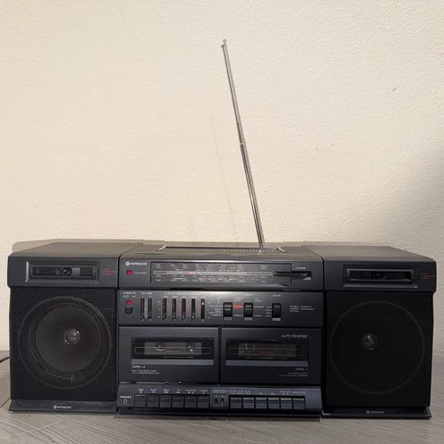 HITACHI TRK-W545W BOOMBOX RARE VINTAGE Rad Description