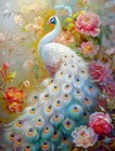 Vintage Animal Peacock and Flower Home Decor Wall Art Canvas Prints Painting 260