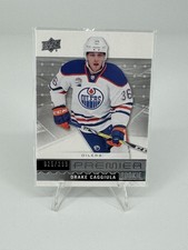 16-17 2016-17 UPPER DECK PREMIER DRAKE CAGGIULA ROOKIE BASE /299 R-26 OILERS
