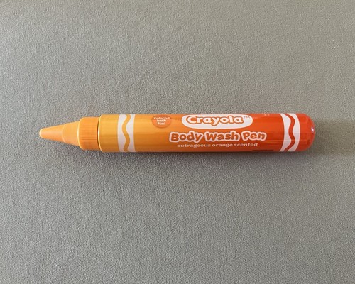 1.6 Oz Crayola Bathtub Body Wash Pen In Outrageous Orange Scent~For Ages 3+, New - Picture 8 of 8