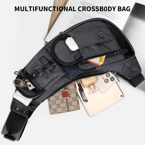 Bolso Bandolera para Hombres Bandolera Viaje Delgado Pecho Bolso Una Correa Ligero... - Imagen 3 de 9