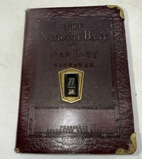 Vintage The National Bank Of Bay City Advertising Calender Book Bank