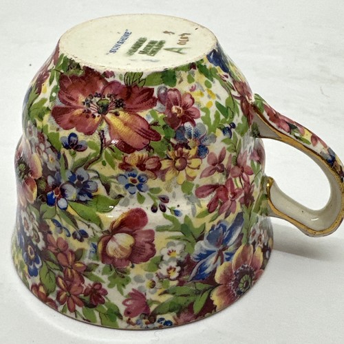 Vintage Royal Winton SUNSHINE Tea Cup & Saucer Floral Chintz Made in England - Picture 8 of 11