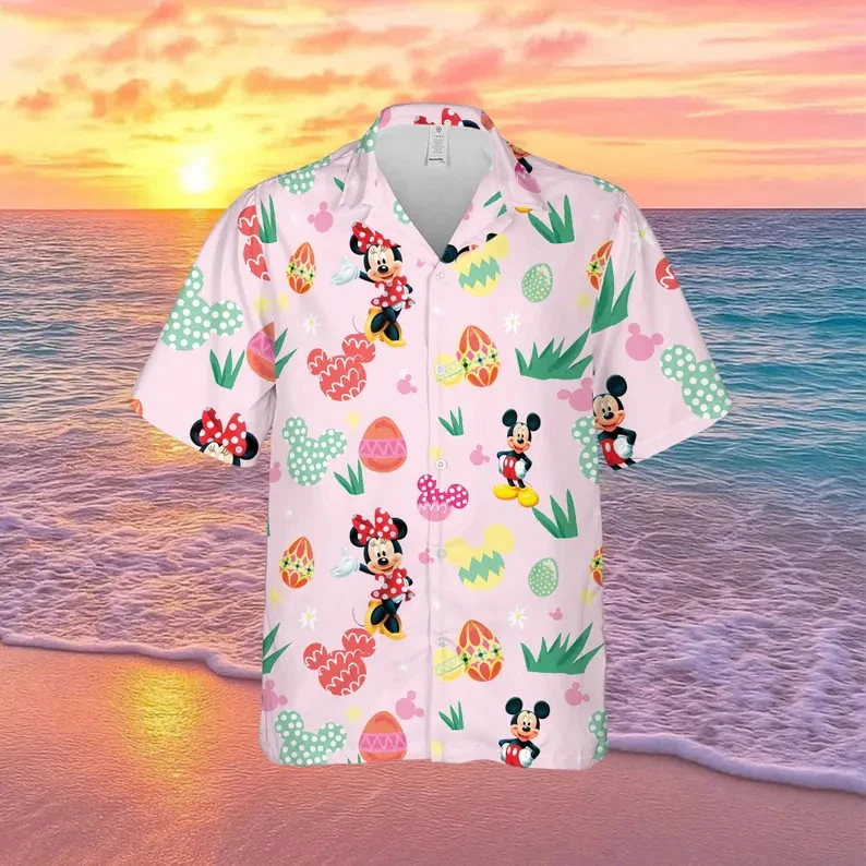 Disney Mickey And Minnie Easter Eggs Hawaiian Shirt