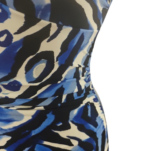 Magicsuit Sweetheart Neckline Halter One Piece Swimsuit Size 8 Blue Animal Print - Picture 3 of 9
