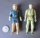 lot (2) VINTAGE 1980s STAR WARS ACTION FIGURE Hoth Han Solo & Rebel Commando