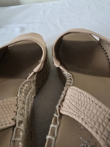 Franco Sarto hellbraune Damen-Plateausandalen Keilabsatz 3 Zoll gebraucht Größe 8 - Bild 4 von 6